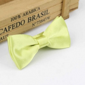 Boys Lime Green Satin Bow Tie with Adjustable Strap